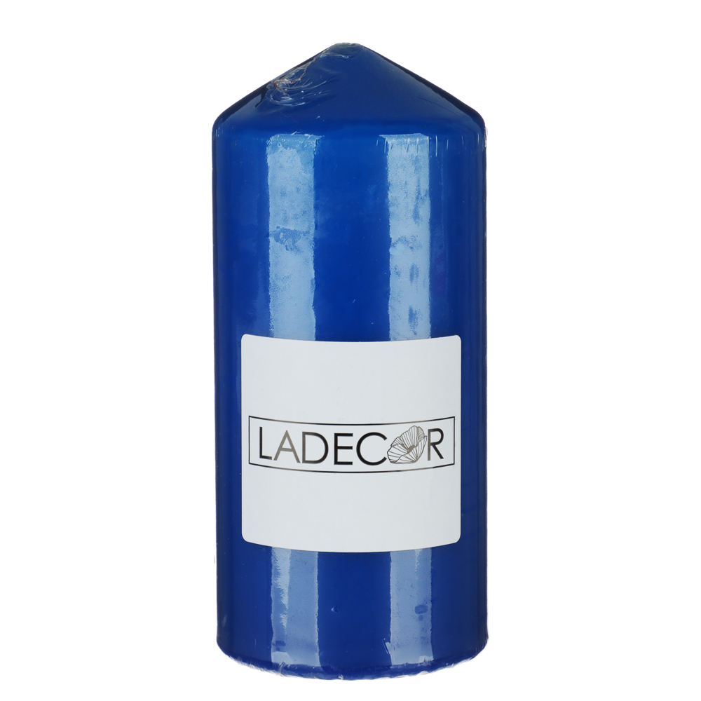 Свеча пеньковая Ladecor, синяя, 7х15 см - #2