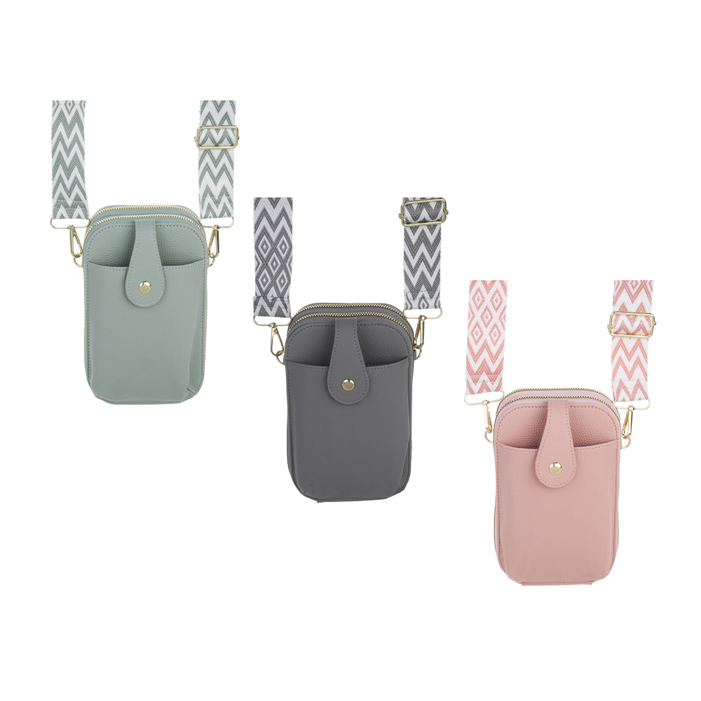 Сумка кроссбоди на декоративном ремне тм ЮL Zigzag, ПУ, металл, 19,5х12 см, 3 цвета - #1