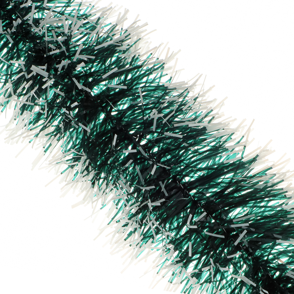 СНОУ БУМ Мишура 9x200см, ПЭТ, зеленая с белым, 26-324 - #2