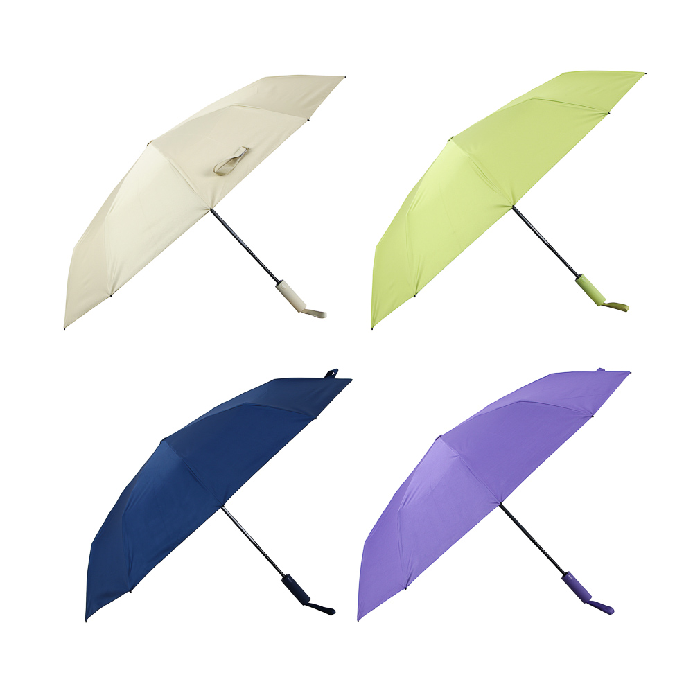 Зонт автомат, усиленный, стекловолокно, металл, пластик, ПЭ, винил, d103см, 10 спиц, 4 цвета, #1 - #1