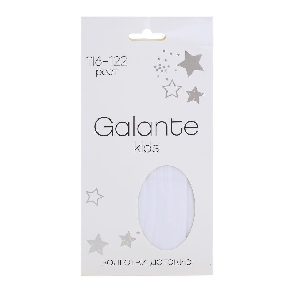 GALANTE Колготки детские, 85% полиамид, 15% эластан, 116-122, цвет белый - #3
