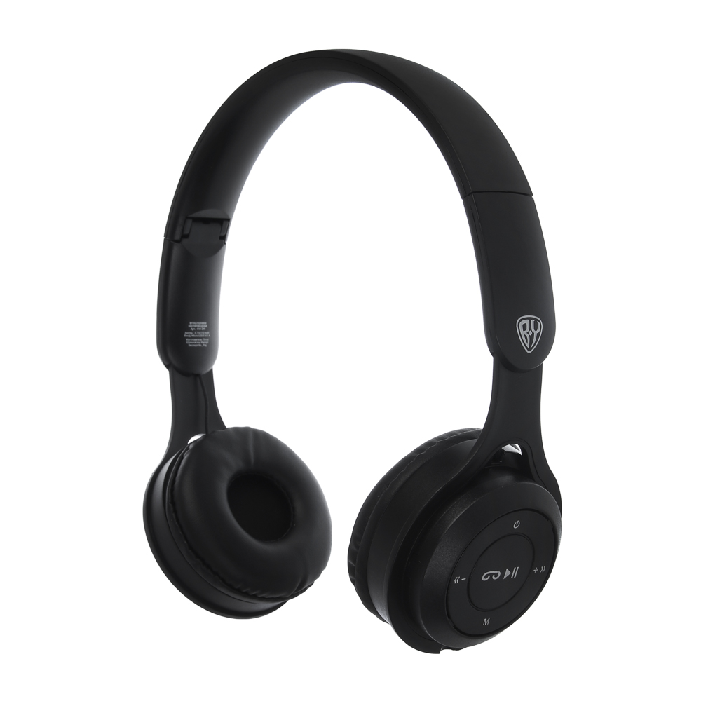 Наушники беспроводные полноразмерные BY Beatra, 250мАч, BT5.0, чёрный - #1