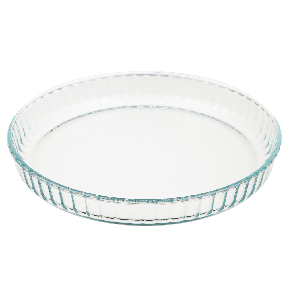 SATOSHI Форма для запекания жаропрочная круглая, рельефный бортик, стекло, 27.7х3.5см, 1.6л - #1