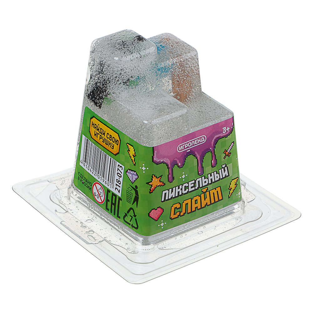 ИГРОЛЕНД Игрушка для детей из полимерных пластичных масс, "Пиксельный Слайм" 150 мл, с фиг., 4 диз. - #7