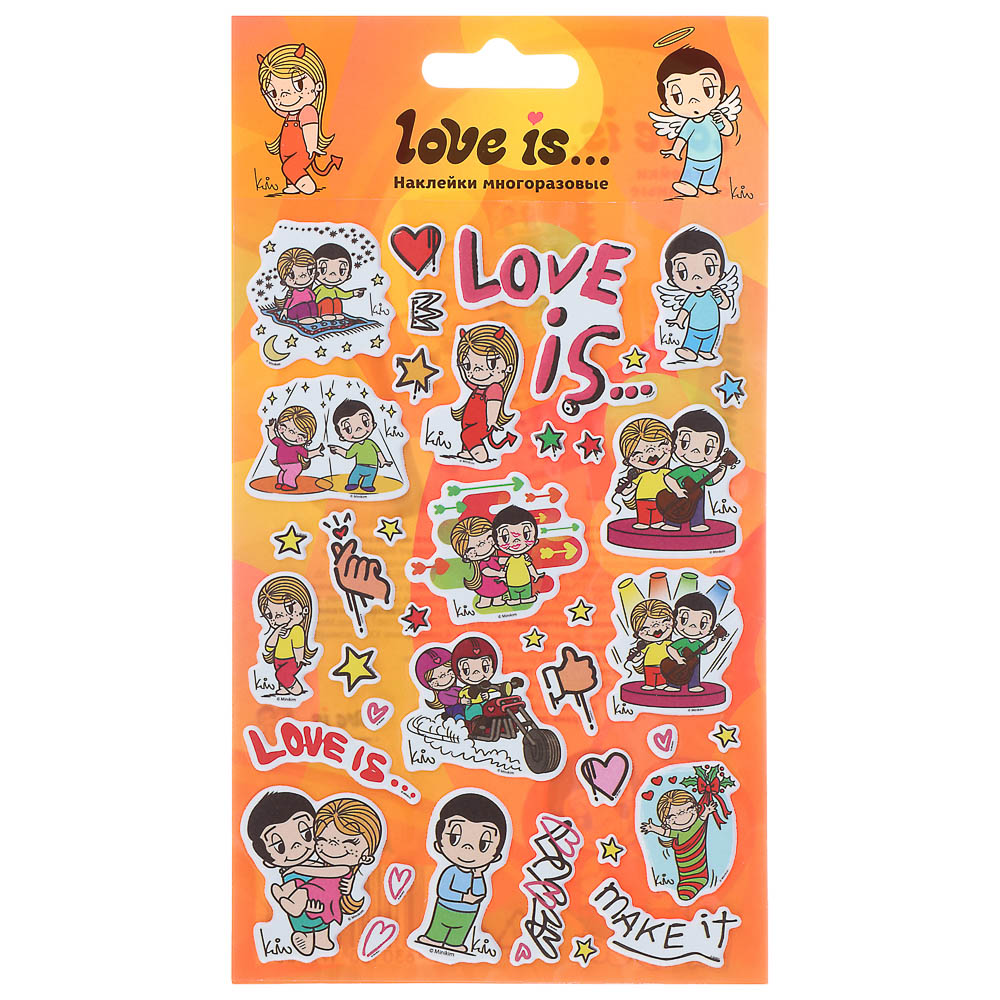 Наклейки объемные 11х20см Love is - #2
