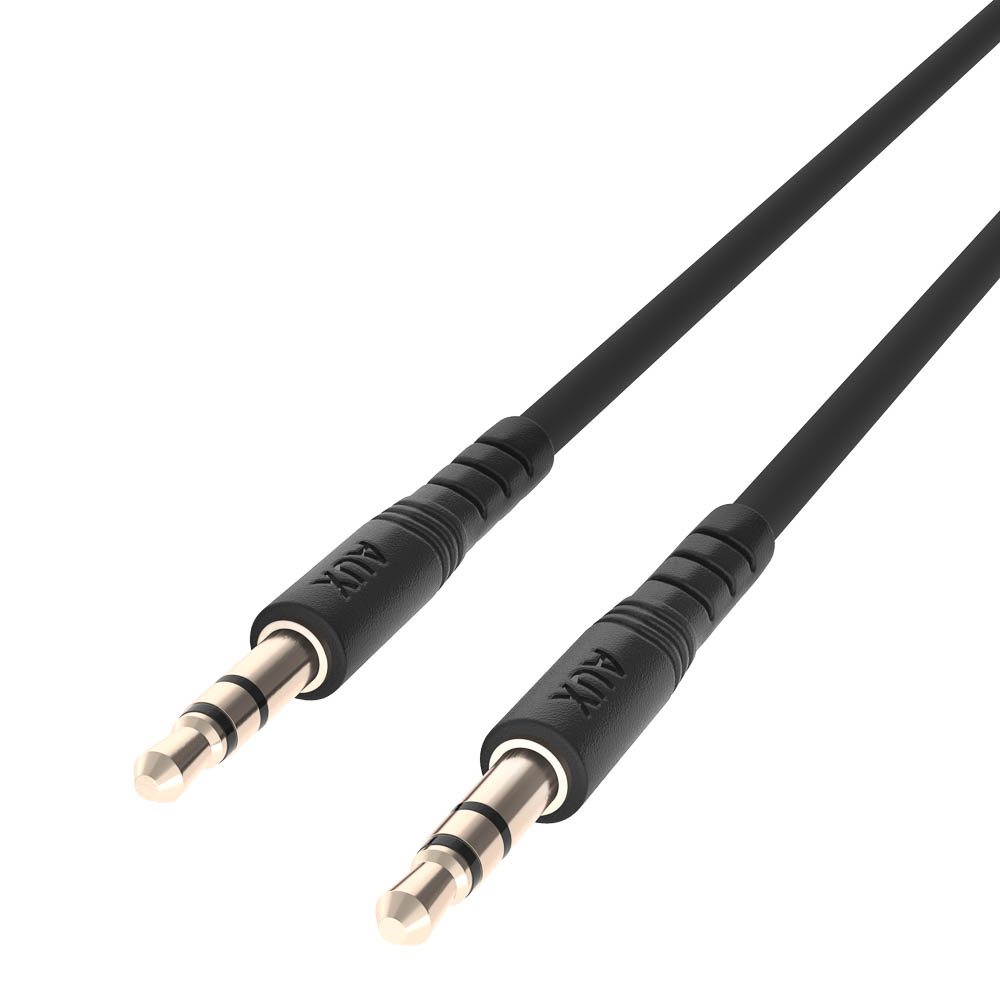 Аудиокабель AUX-AUX 3.5мм mini jack BY Base, 1.2м, позолоченный, PVC, черный - #4