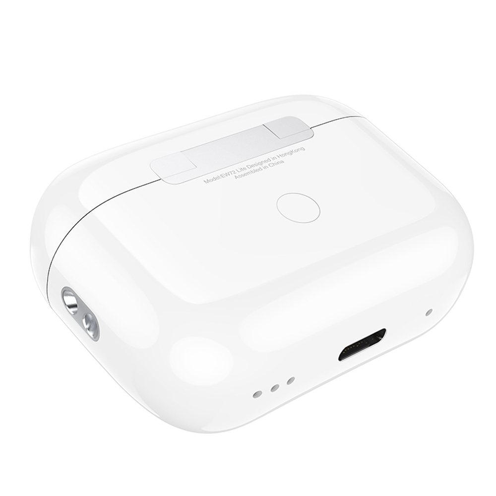 Наушники беспроводные TWS hoco. модель EW72, внутриканальные, дисплей, 350/40мАч, BT5.3, цвет: белый - #6