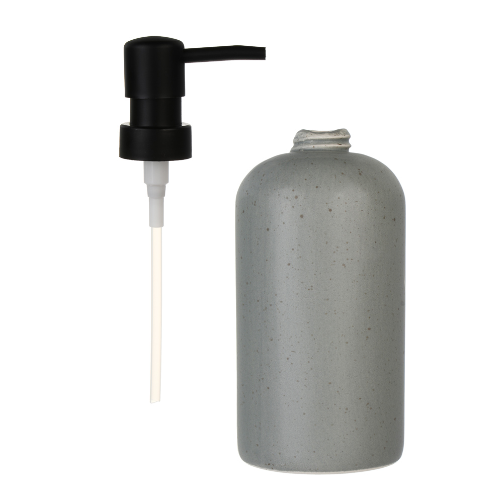 Диспенсер для жидкого мыла тм VETTA Сиена, 350мл, доломит, серый, 7,2x7,2x18,4см - #4