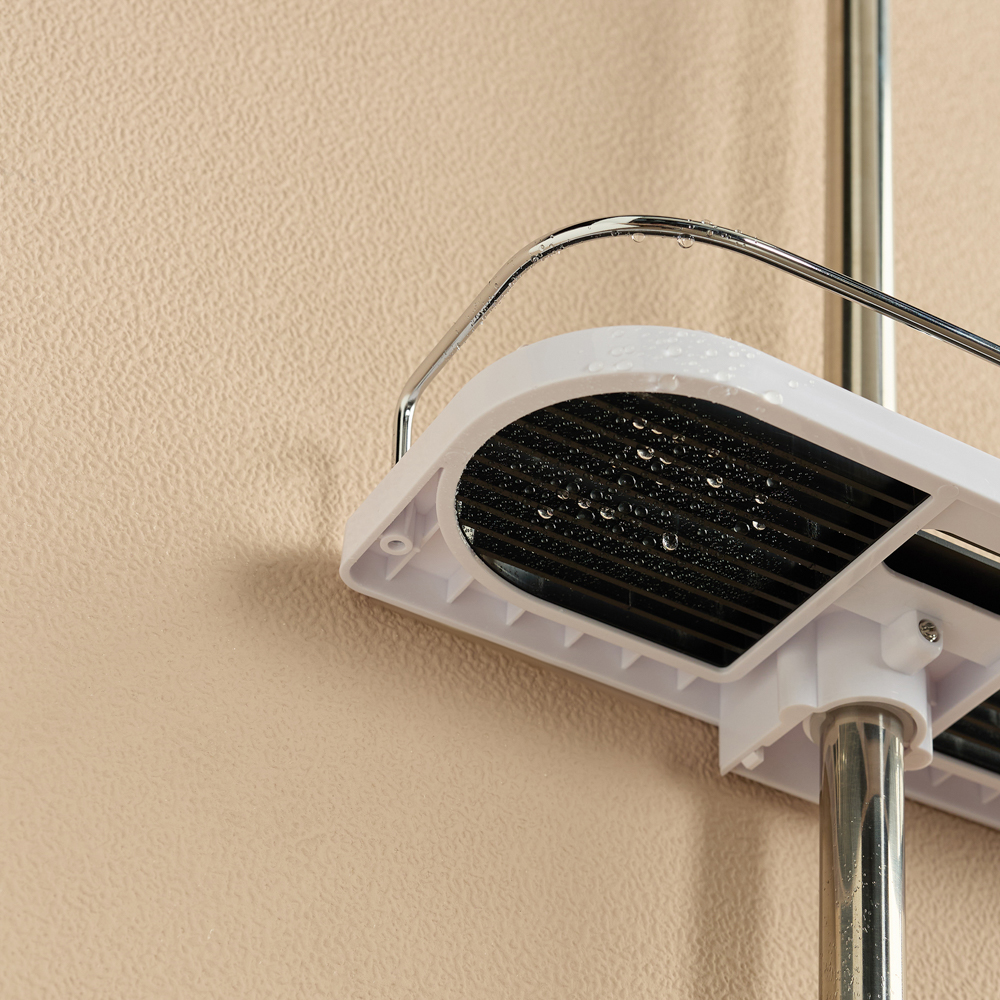 VETTA Полка на душевую стойку с держателем душа, 305*125*55мм, универсал.диаметр - #7