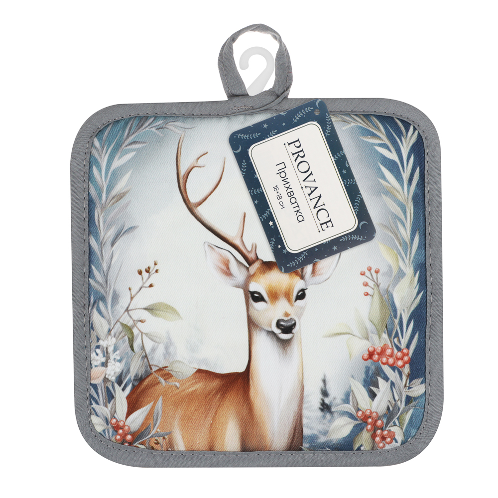PROVANCE Нордик Прихватка, 18х18см, 100% хлопок, олень - #7