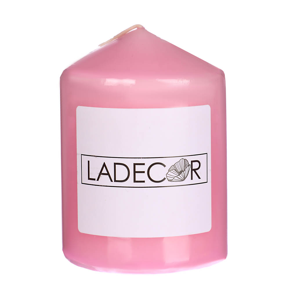 LADECOR Нежность, Свеча столбик, цвет розовый, 2 отттенка (8/9), 6,8x10 см - #3