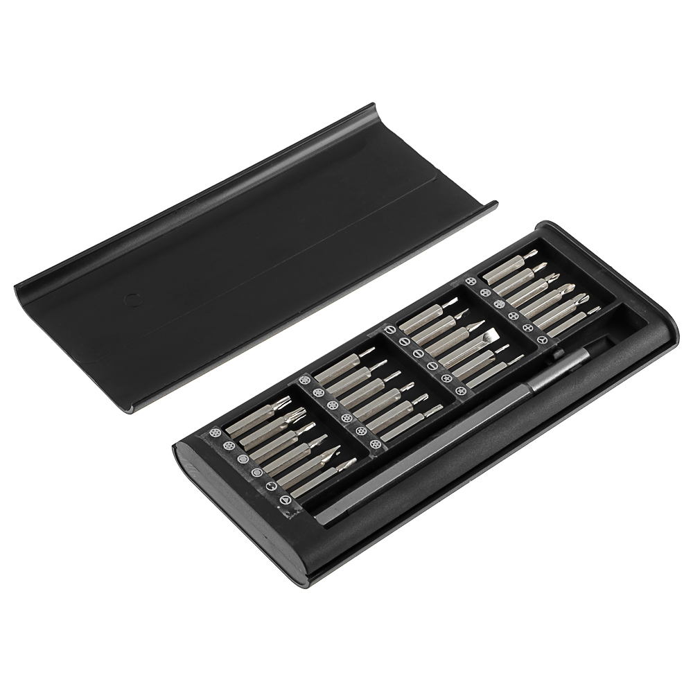 ЕРМАК Набор для точных работ 25в1: отвертка + биты 24шт (никелированные,25мм), кейс пластик.с магнит - #1