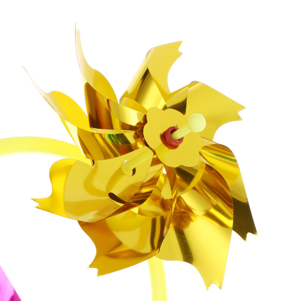 Ветрячок детский Цветочки, 6 насадок, 55см, d30см, PE, PET - #5