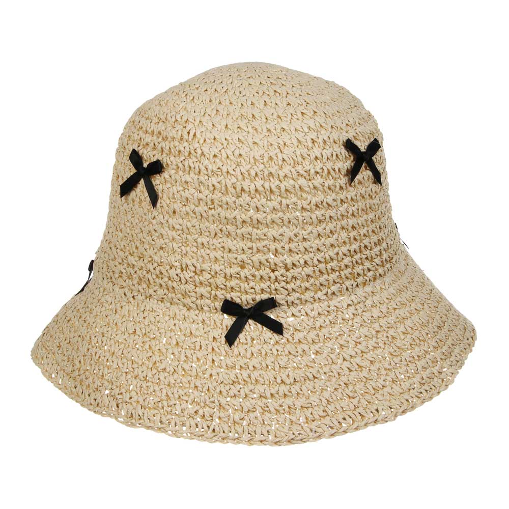 Панама женская плетенная, р.58, 100% целлюлоза, тм GALANTE, бежевая - #5