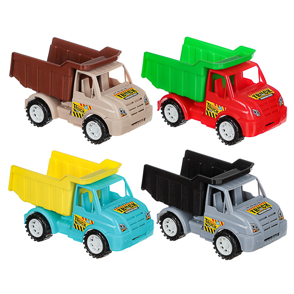 ИГРОЛЕНД Игрушка камазик, пластик, 11x23x13 см, 4 дизайна, для детей 3+ - #1