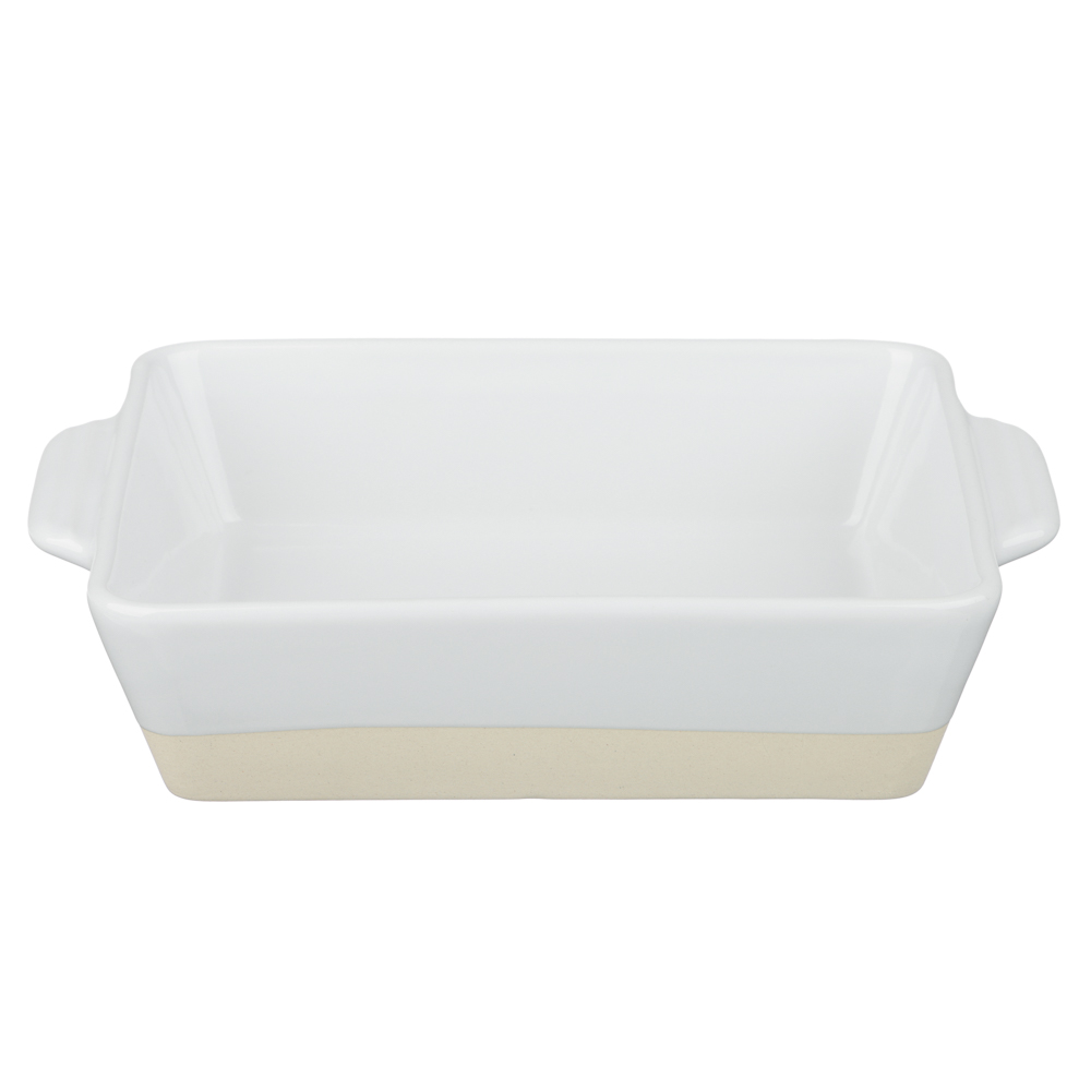 Форма для запекания и сервировки прямоугольная 22,9х16,5х5,3см тм MILLIMI белый, керамика - #4