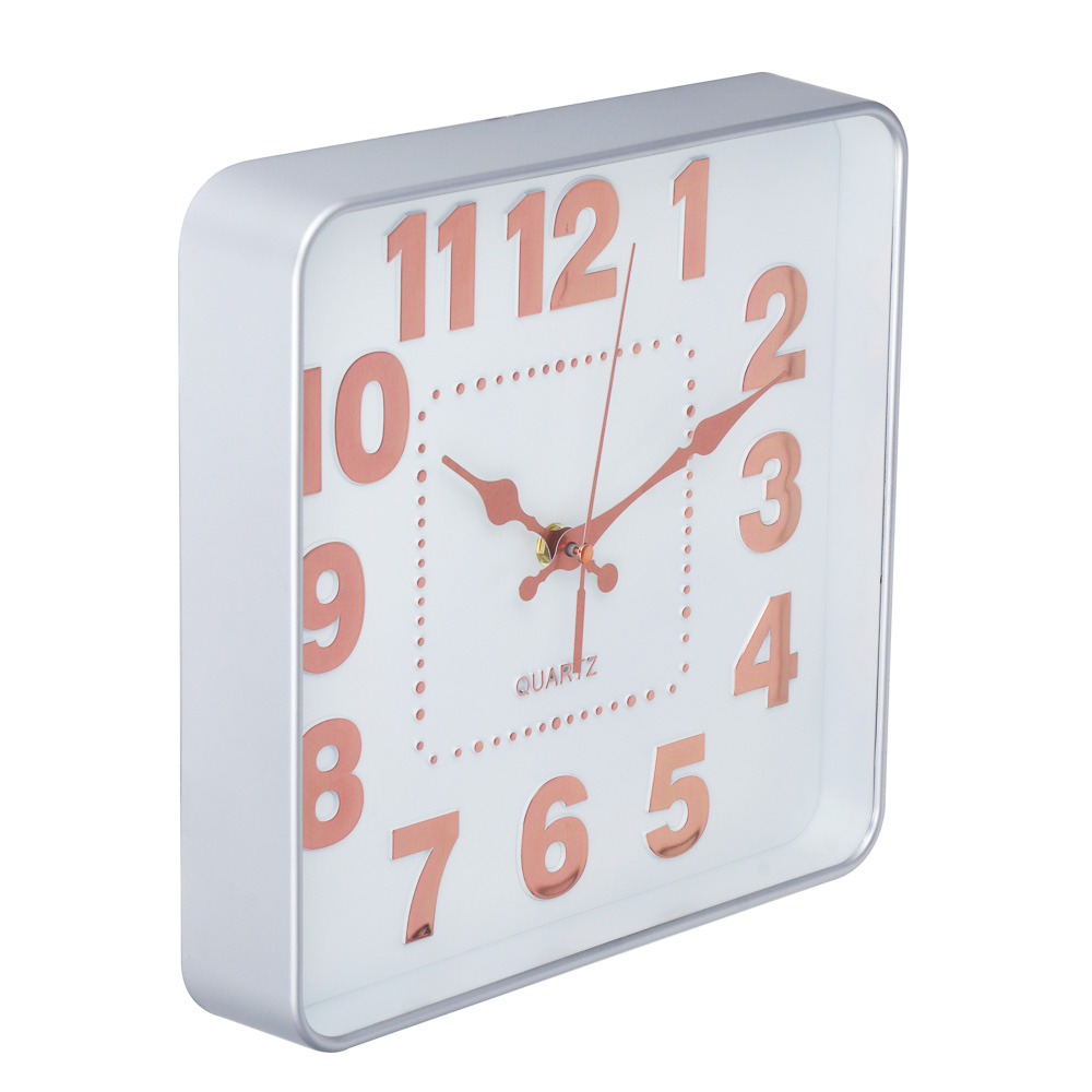 LADECOR CHRONO Часы настенные квадратные, пластик, 25x25x4см, 1xAA, арт.06-5 - #2