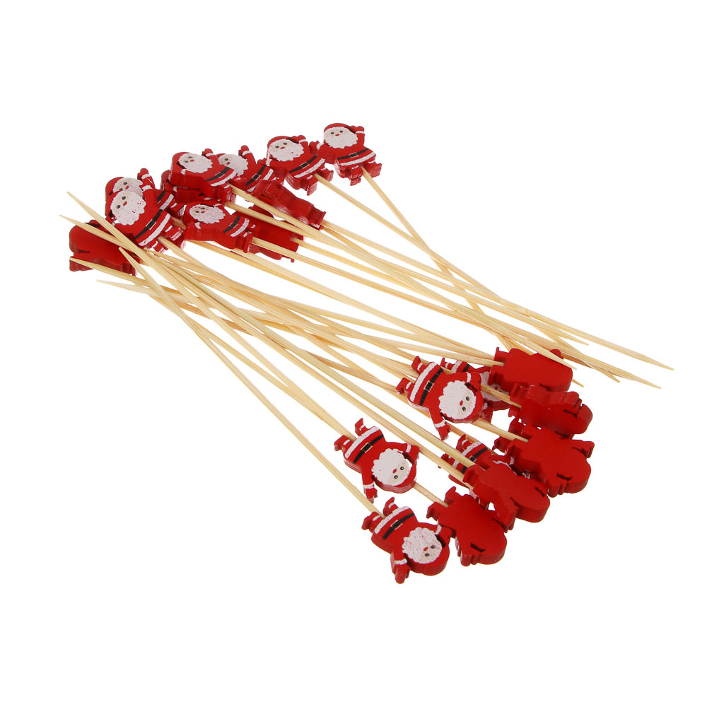 Fntastic Шпажки, 24 шт, 12 см, бамбук, дерево, 3 дизайна - #1