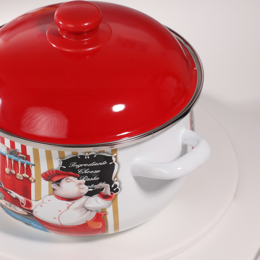 VETTA Повар Кастрюля эмалированная, 22см, 3,6л, индукция - #10