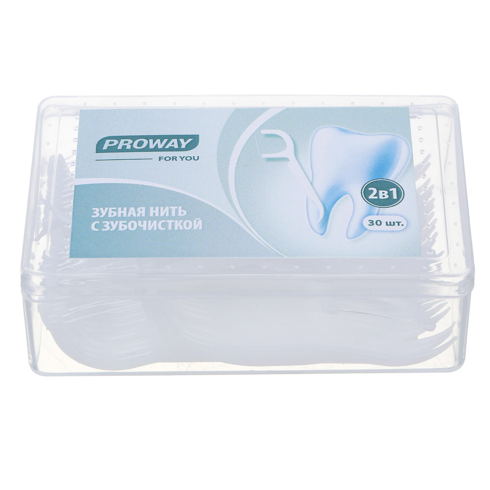 PROWAY Зубочистки пластиковые с зубной нитью, 30 шт. - #4