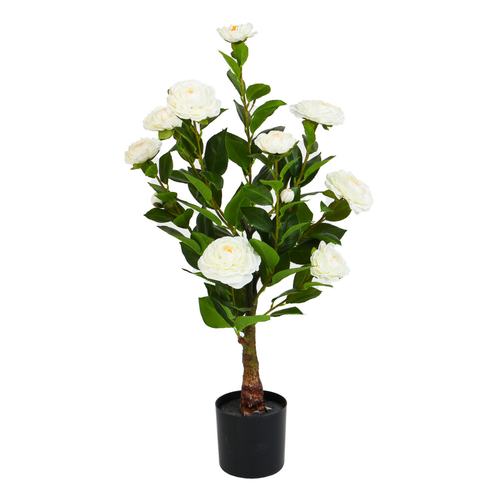 INBLOOM Растение искусственное Роза китайская белая 70см - #2