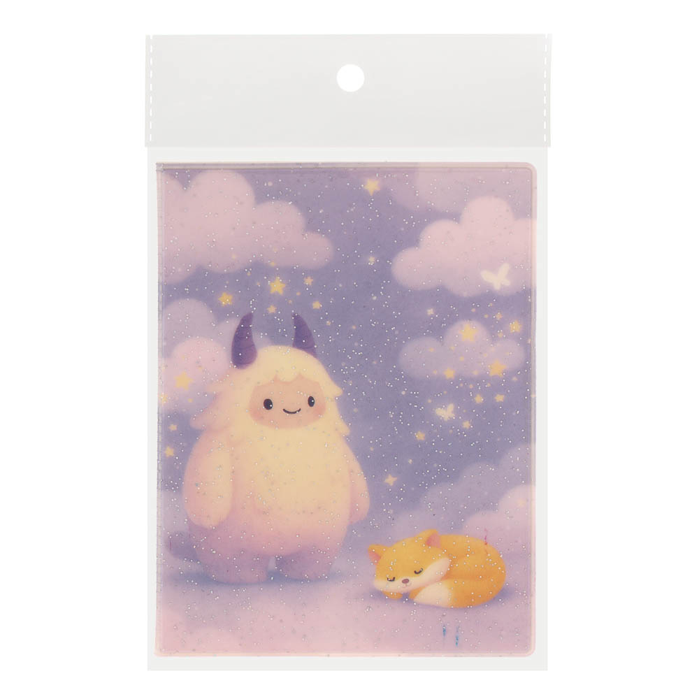 Обложка на паспорт тм ЮL с блестками, ПВХ, 13,6х9,5см, 6 дизайнов - #6