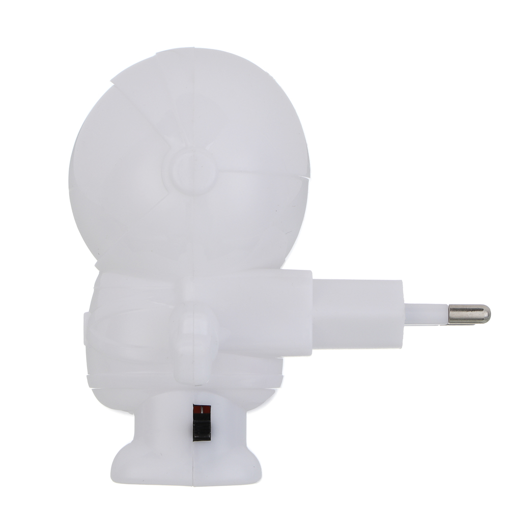 BY Светильник-ночник в розетку Космонавт светодиодный, 1Вт, 9см, 230В, пластик, белый - #3