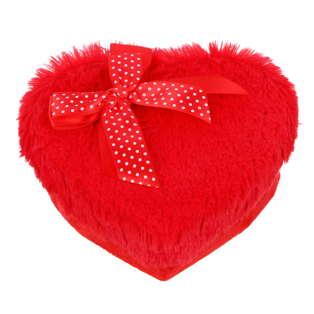 Коробка подарочная, в форме сердца с декором, картон, полиэстер, 14x13x5 см, 2 дизайна - #3