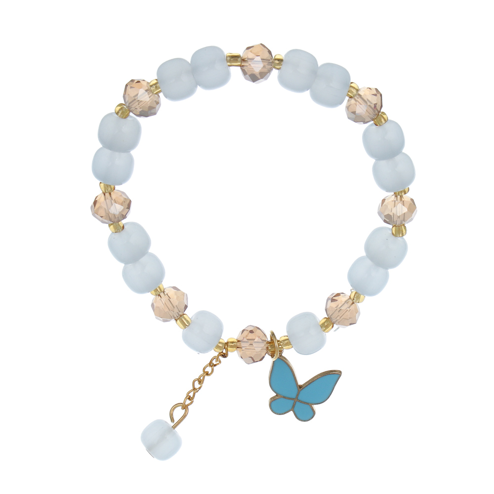 ЮНИLOOK Браслет с декором, d7см, d бусин 0,8мм, 6 цветов, стекло, #2 - #2