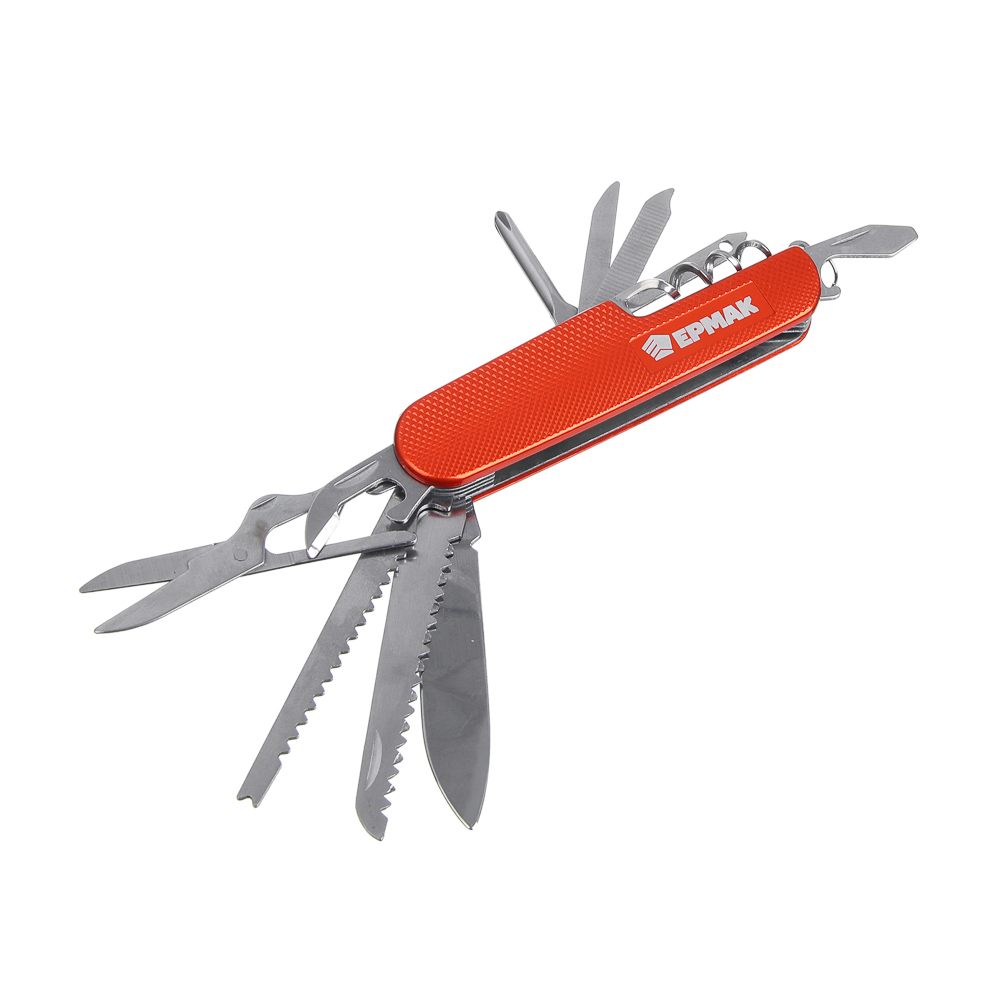 Нож перочинный тм ЕРМАК, 15см, многофункциональный, нержавеющая  сталь - #1