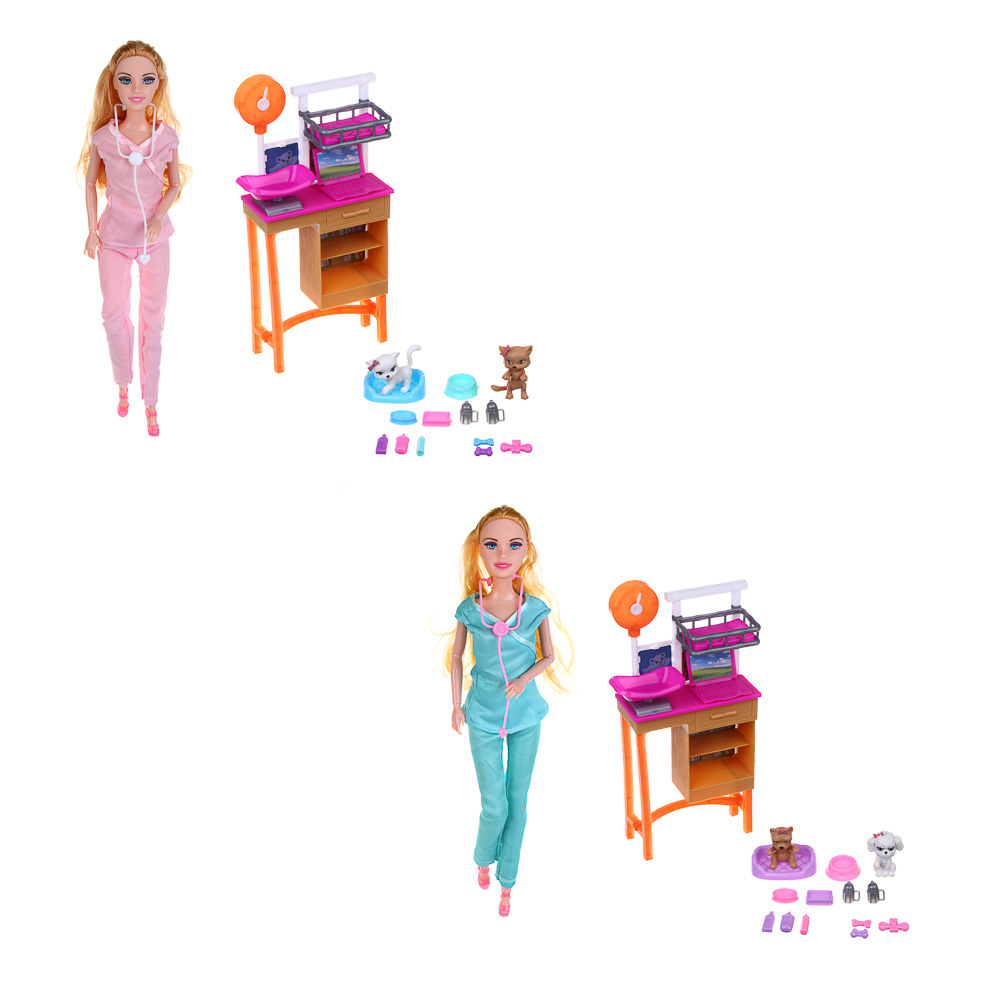 ИГРОЛЕНД Кукла ветеринар 28 см с питомцем и акс., PVC, ABS, полиэстер, 24х7х33 см - #2