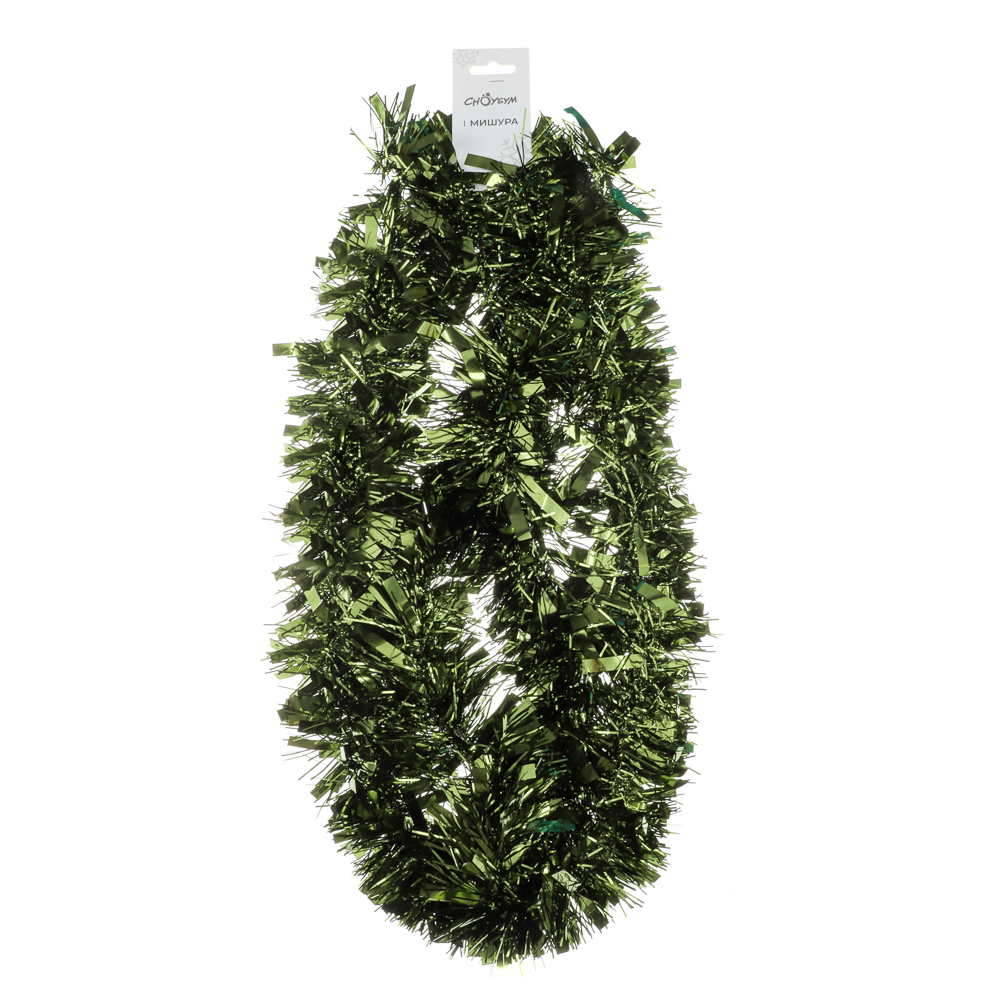 СНОУ БУМ Мишура 10x200см, ПЭТ, зеленая трава, 26-328 - #3