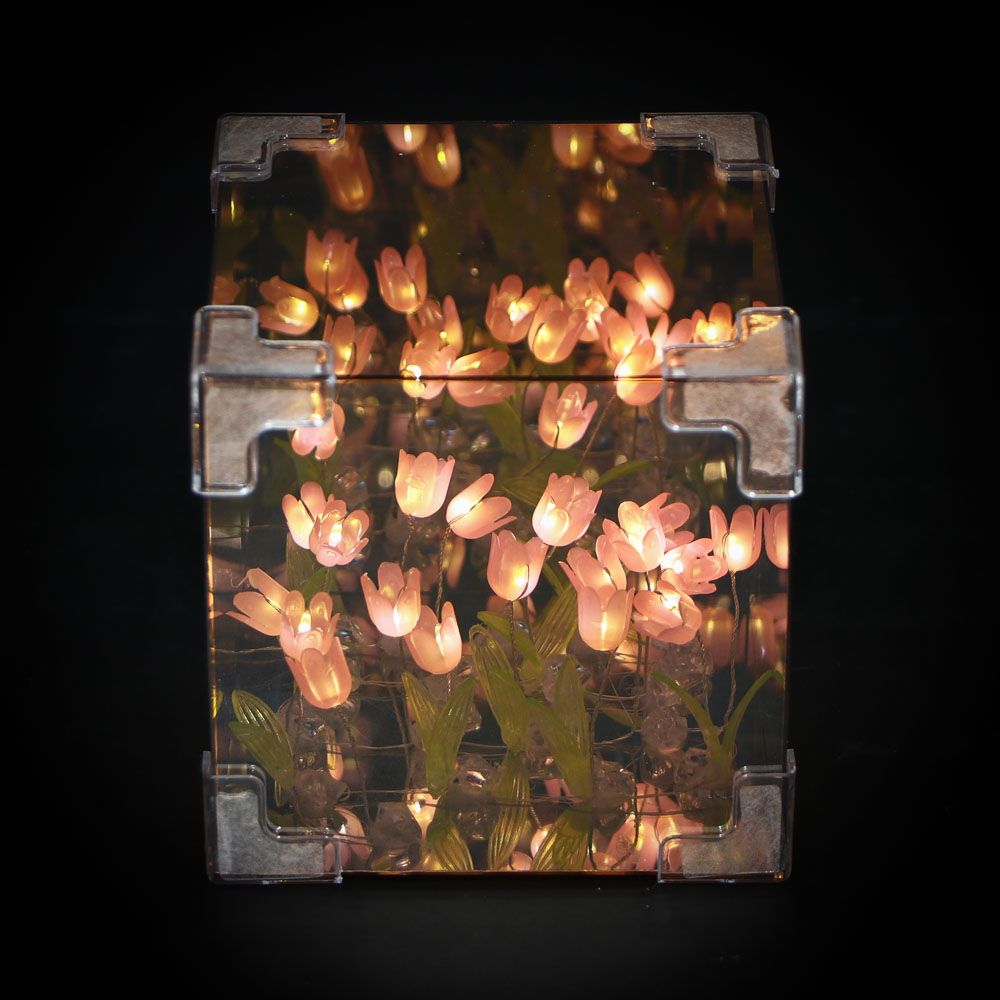 Ночник 3d с тюльпанами, 10х10см, пластик, 3хAG13, 3 вида - #3