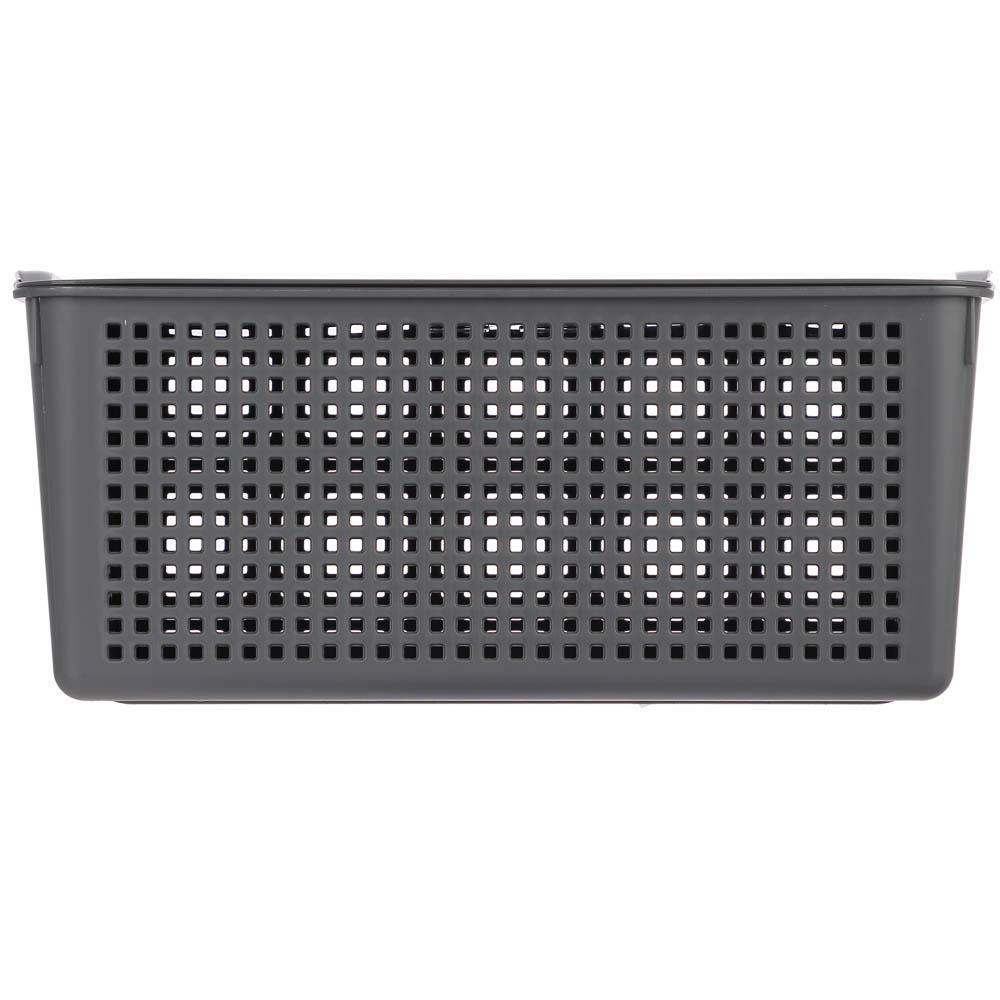 Корзинка Лофт 13л 395х272х168 мм с крышкой белый, серый - #3