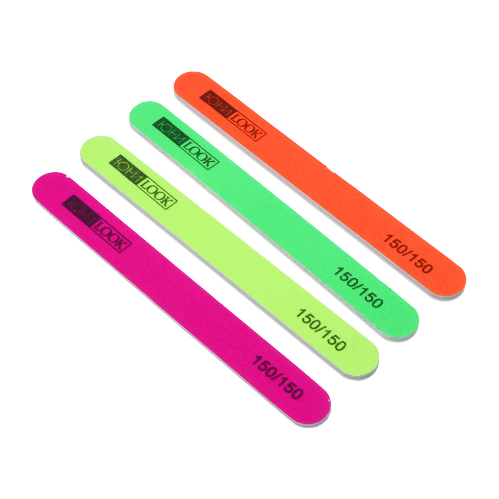 Пилка шлифовальная тм ЮL 2-х сторонняя, 150/150 грит, ЭВА, пластик, 17,8 см, 4 цвета - #1