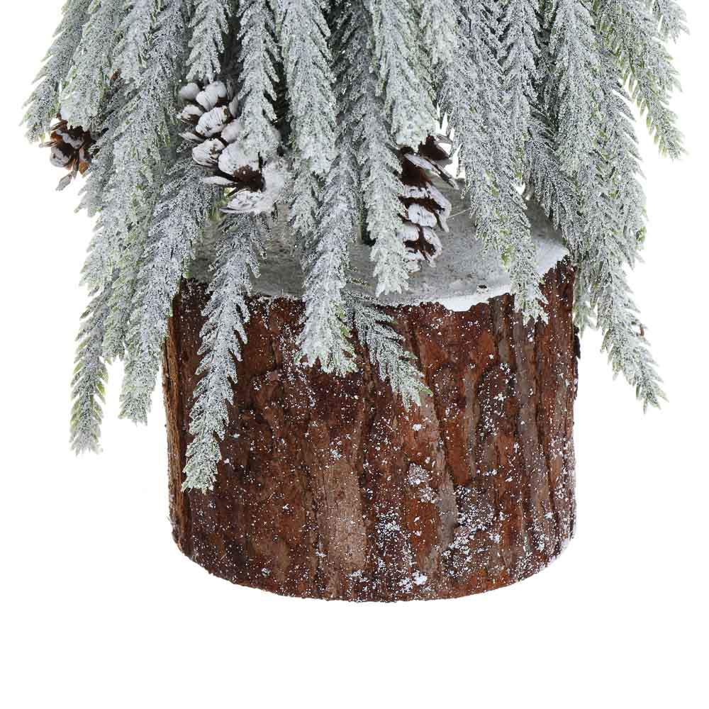 СНОУ БУМ Елочка литая 100% РЕ, шишка, деревянная основа, 39 см, 26-68 - #3