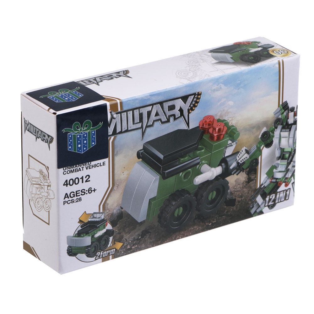 ИГРОЛЕНД Конструктор "Военная техника" 12 в 1, 13х3х7,5 см, ABS, 12 видов - #3