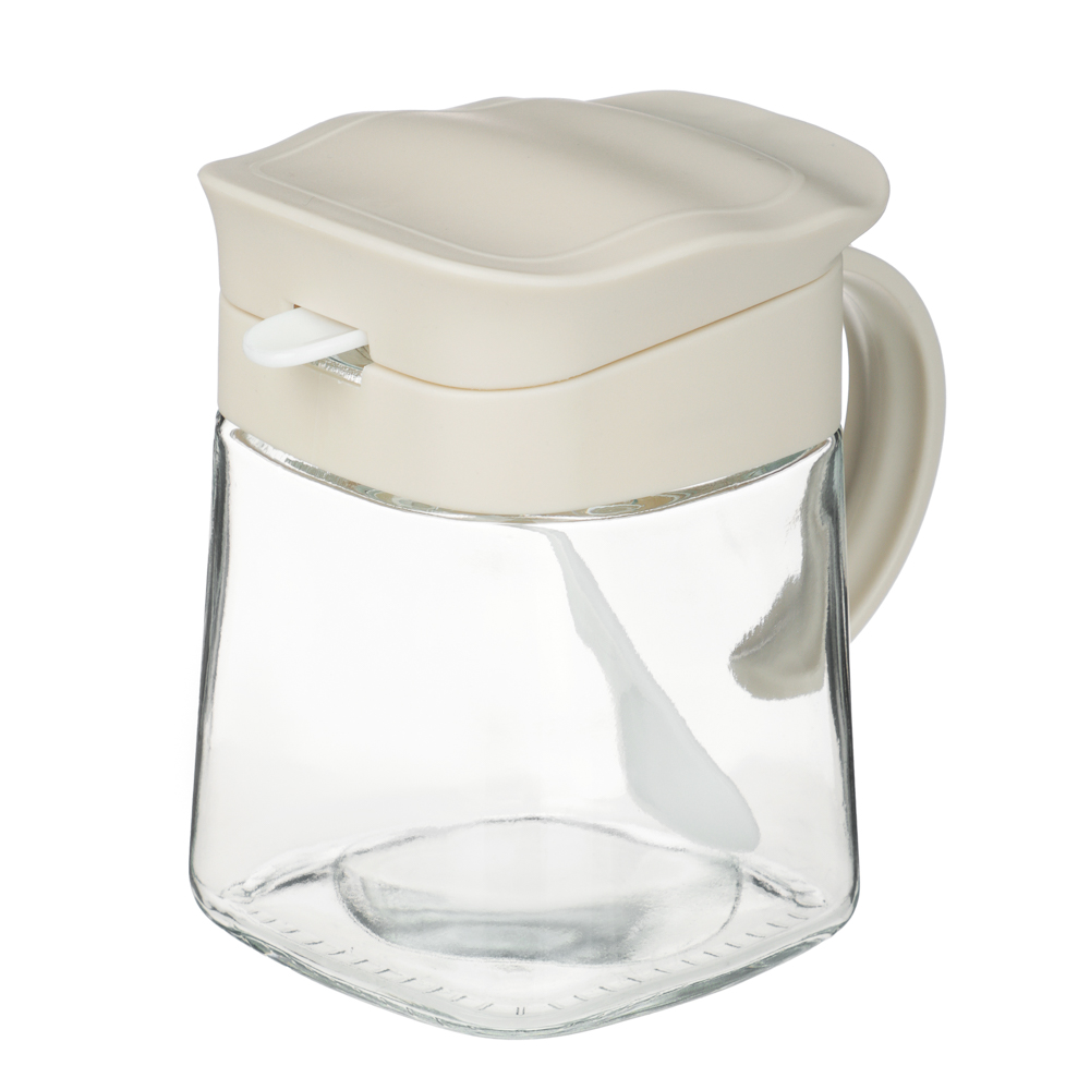 VETTA Банка для специй, 350 мл, стекло, пластик, белый - #1