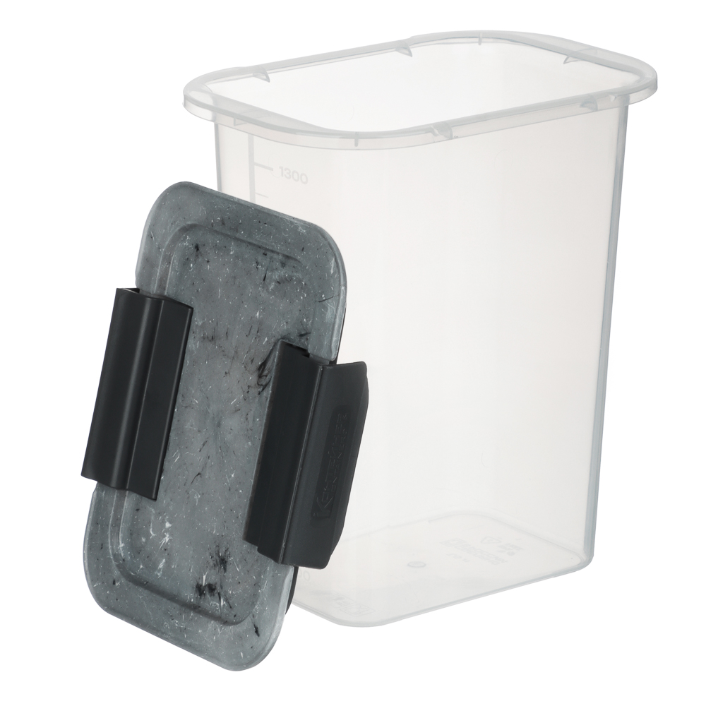 Контейнер герметичный с защелками для сыпучих продуктов 1500мл, пластик - #5