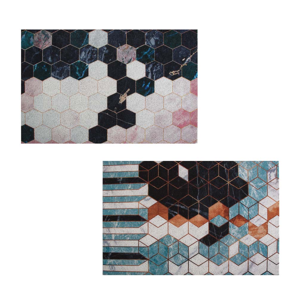 Коврик вырезной тм VETTA Соты, 80х120см, 2 дизайна - #1