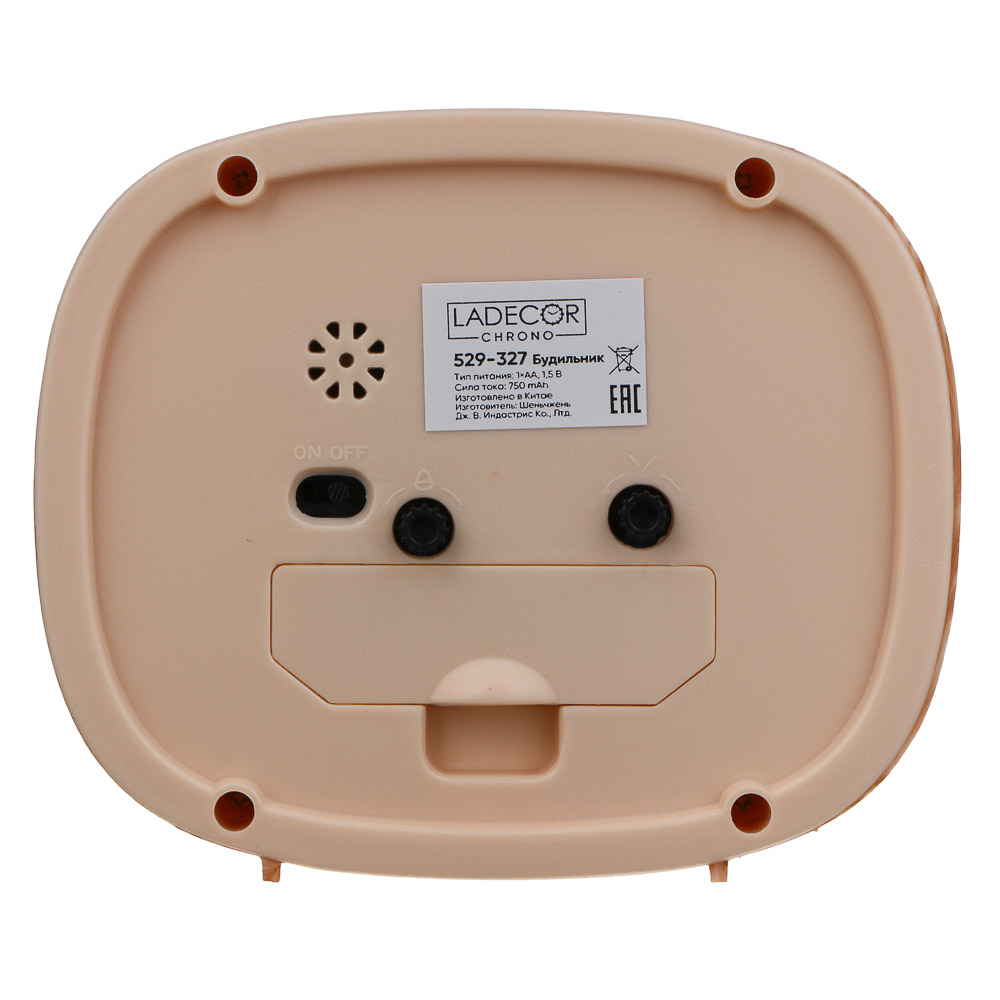 LADECOR CHRONO Будильник, 12,3x10,6x3,8 см, 1хАА, пластик - #3