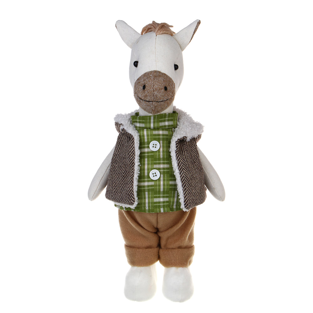 СНОУ БУМ Сувенир Конь в шубе 13x12x30 см, полиэстер, 26-687 - #2