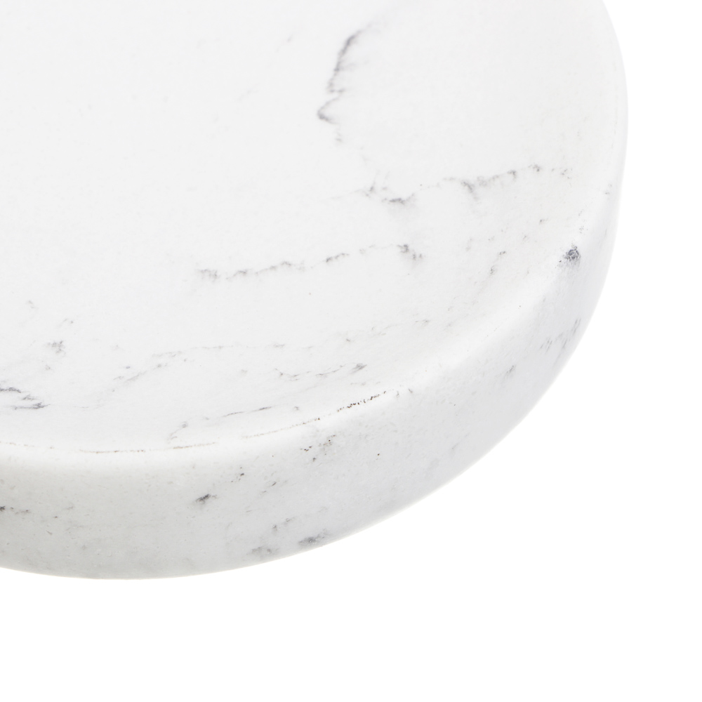 Мыльница тм VETTA Мрамор, смола (полирезин), бело-серый, 11x11x2,1см - #2