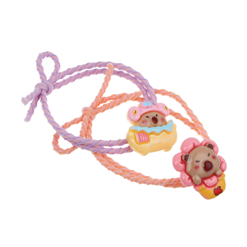 ЮНИLOOK Резинки для волос детские, 2шт, d5,5см, полиэстер, ПВХ, микс дизайнов, ACS25-1 - #2