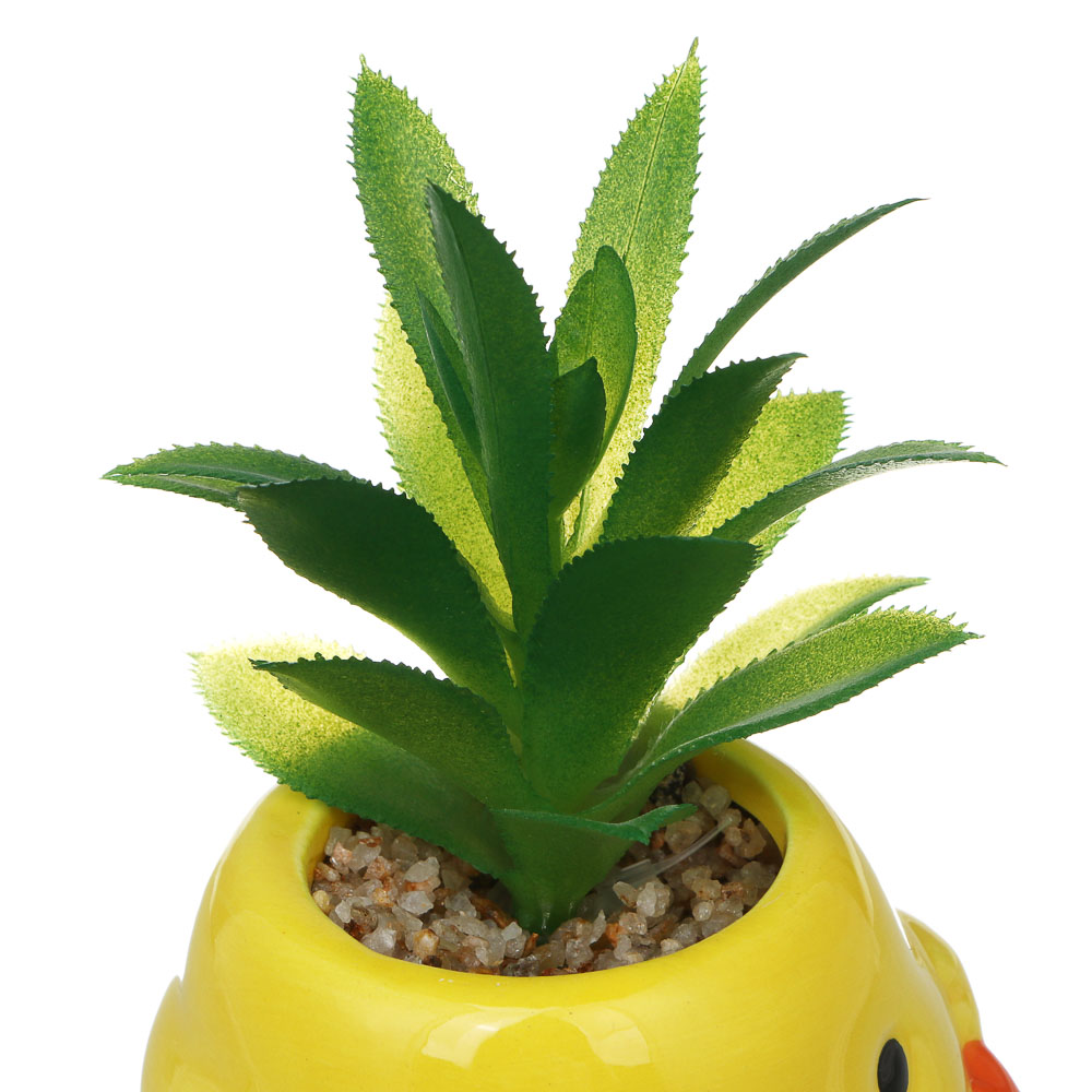 Суккулент искусственный в кашпо, 9х13-16,5 см, керамика, пластик, 2 дизайна - #5