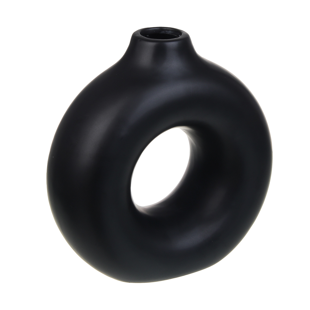 VETTA Вазон, 15,5x15x6 см, керамика, чёрный - #1