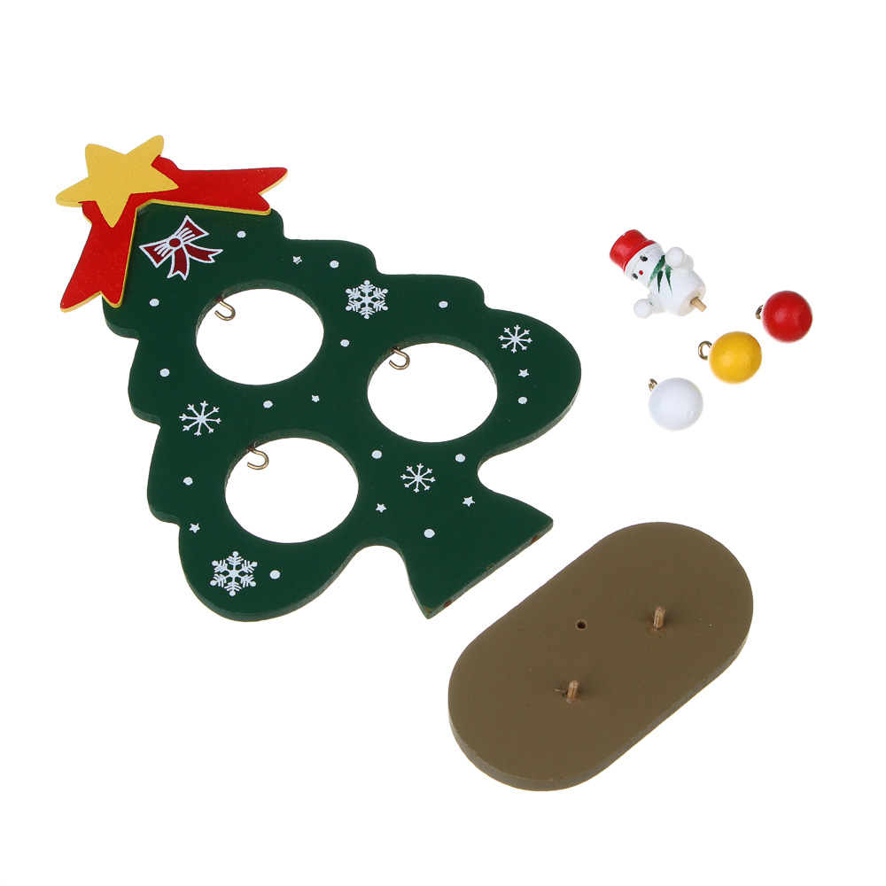 СНОУ БУМ Декор новогодний "Елочка с игрушками", 9х14см, МДФ, металл - #6