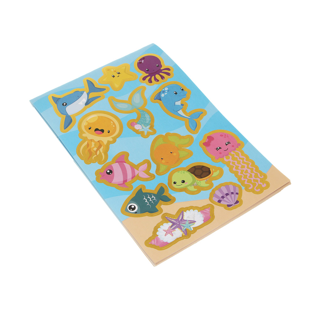 Блокнот с наклейками для творчества, 24х15см, бумага, 8 страниц, 4 дизайна - #8