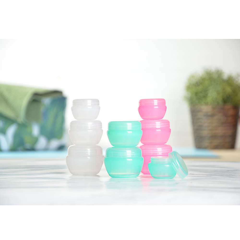 Набор косметических баночек, 3шт(10г,20г,30г), пластик, 2-3 цвета - #3