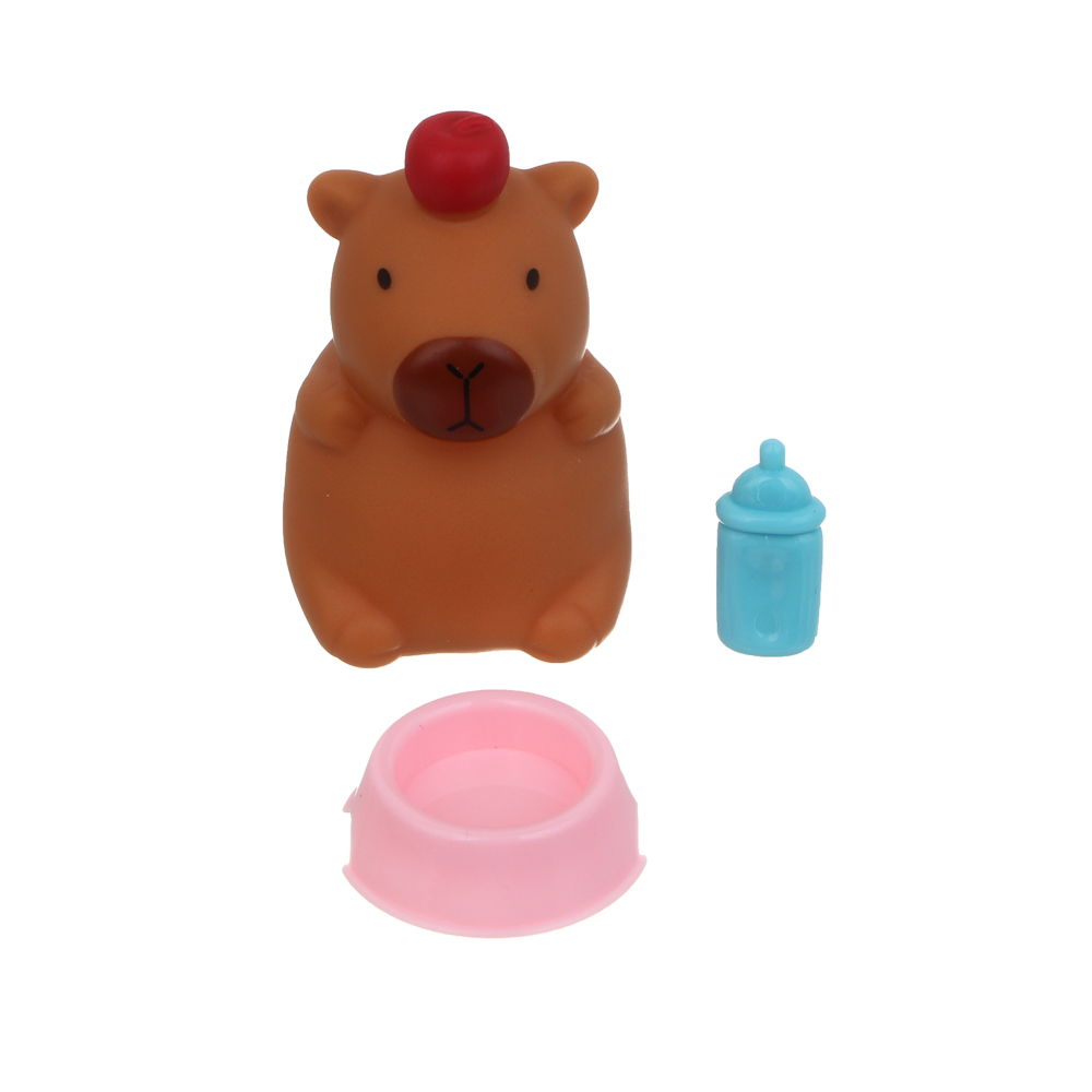 ИГРОЛЕНД Капибара в будке с акс., 4 пр., PVC, ABS, 7х9х11см, 3 вида - #7
